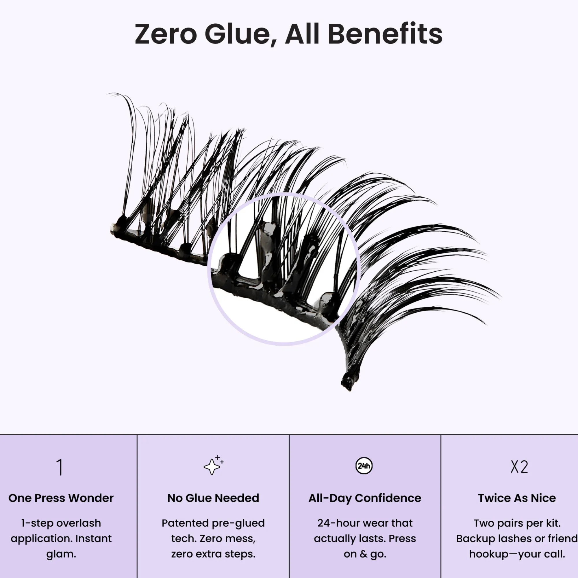 No Glue Strip Lash|No Glue Strip Lash>Impress Classic Natural | 2 Pairs