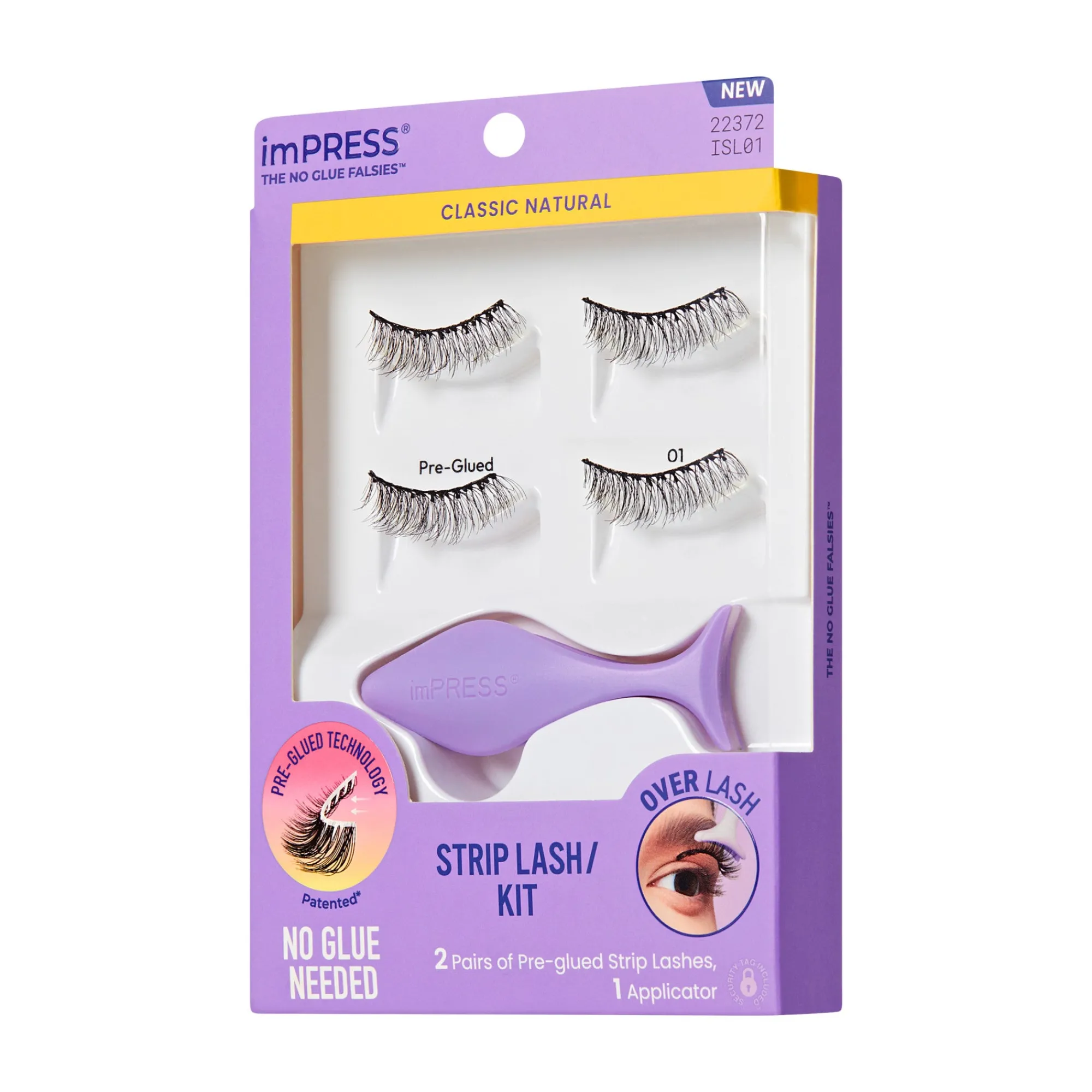 No Glue Strip Lash|No Glue Strip Lash>Impress Classic Natural | 2 Pairs
