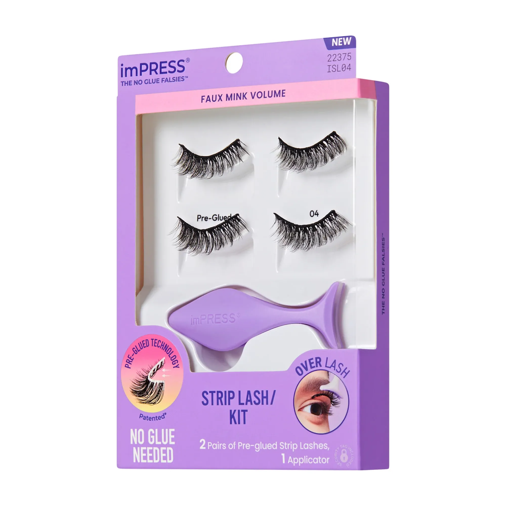 No Glue Strip Lash|No Glue Strip Lash>Impress Faux Mink Volume | 2 Pairs