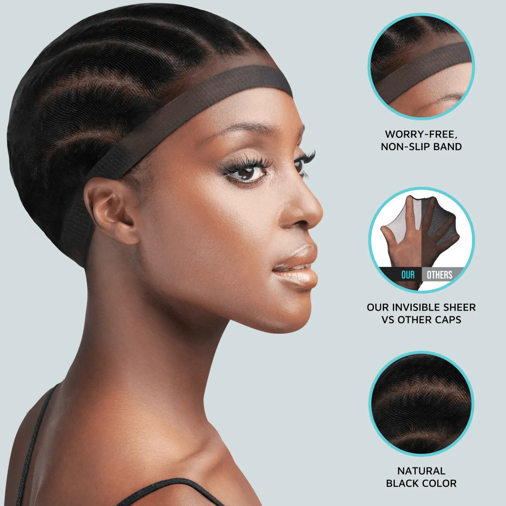 Wig & Weave>Kiss Colors and Care HD Invisible Stocking Wig Cap