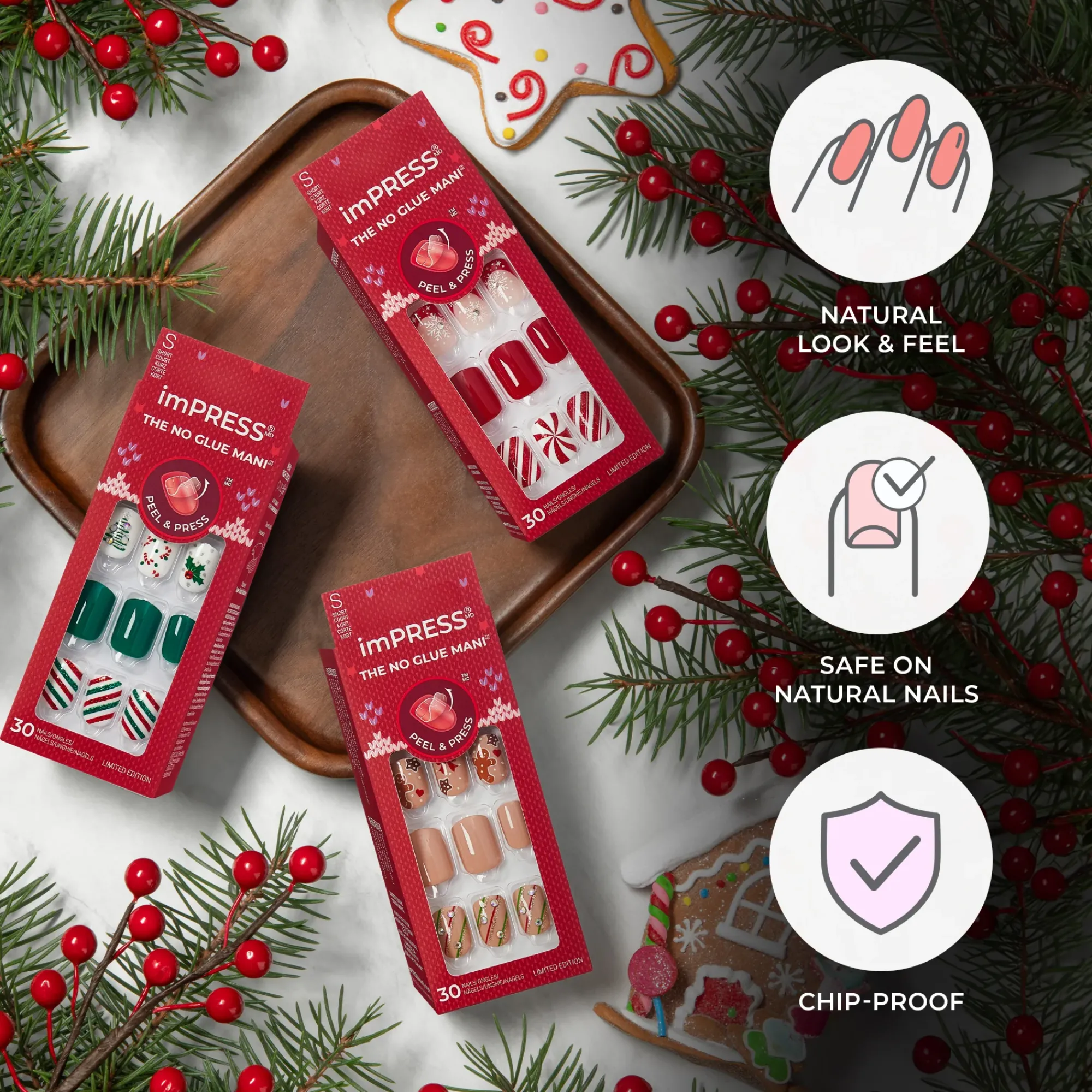 Design Nails>Impress Merry n Bright