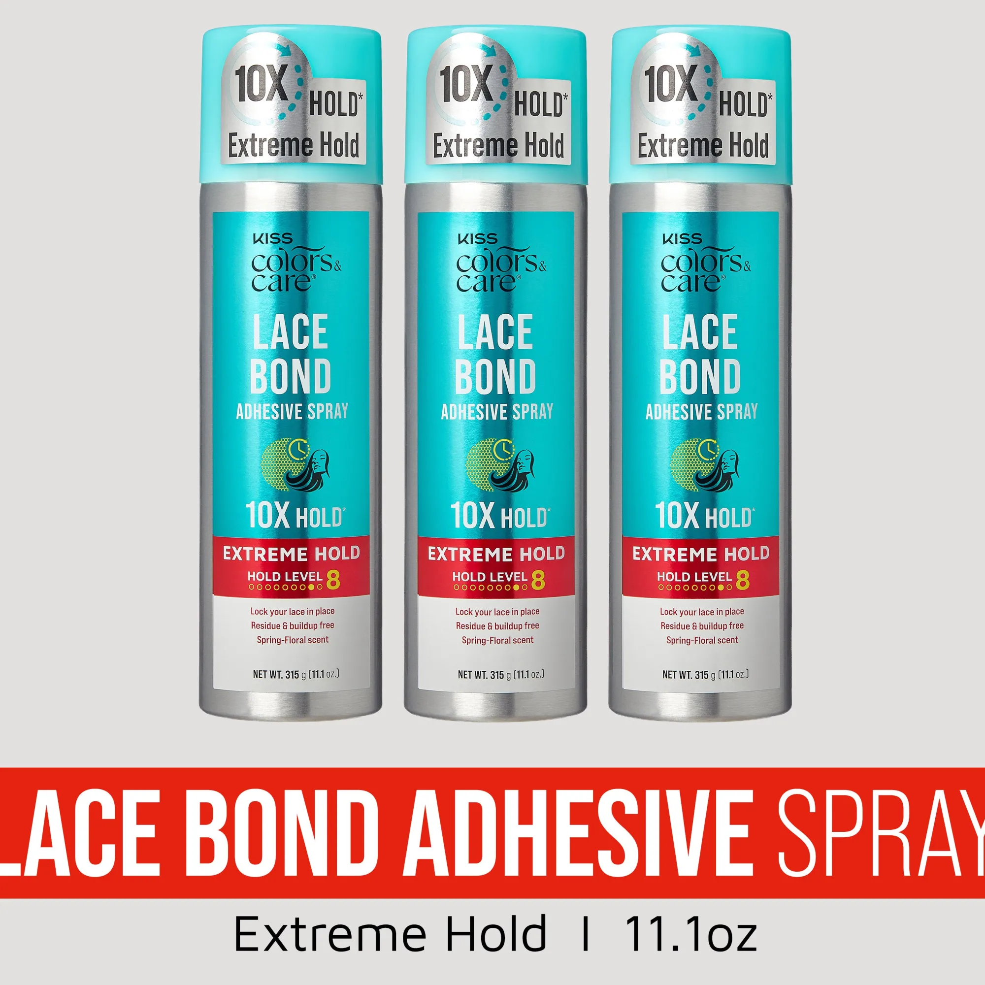 Bundles>Kiss Colors and Care 11 oz Extreme Hold Lace Bond Bundle