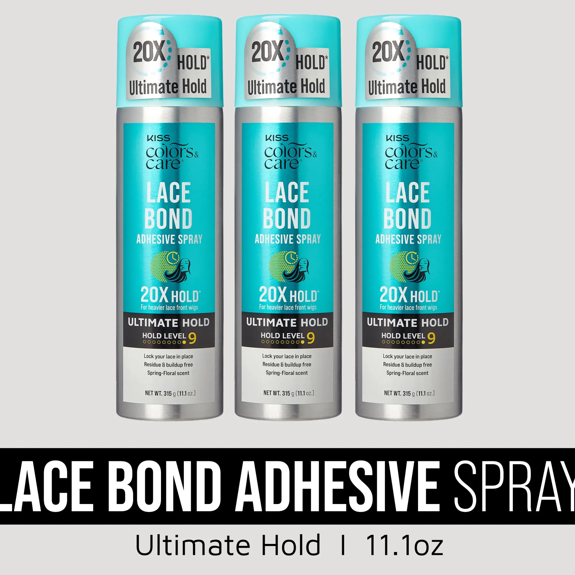 Bundles>Kiss Colors and Care 11 oz Ultimate Hold Lace Bond Bundle