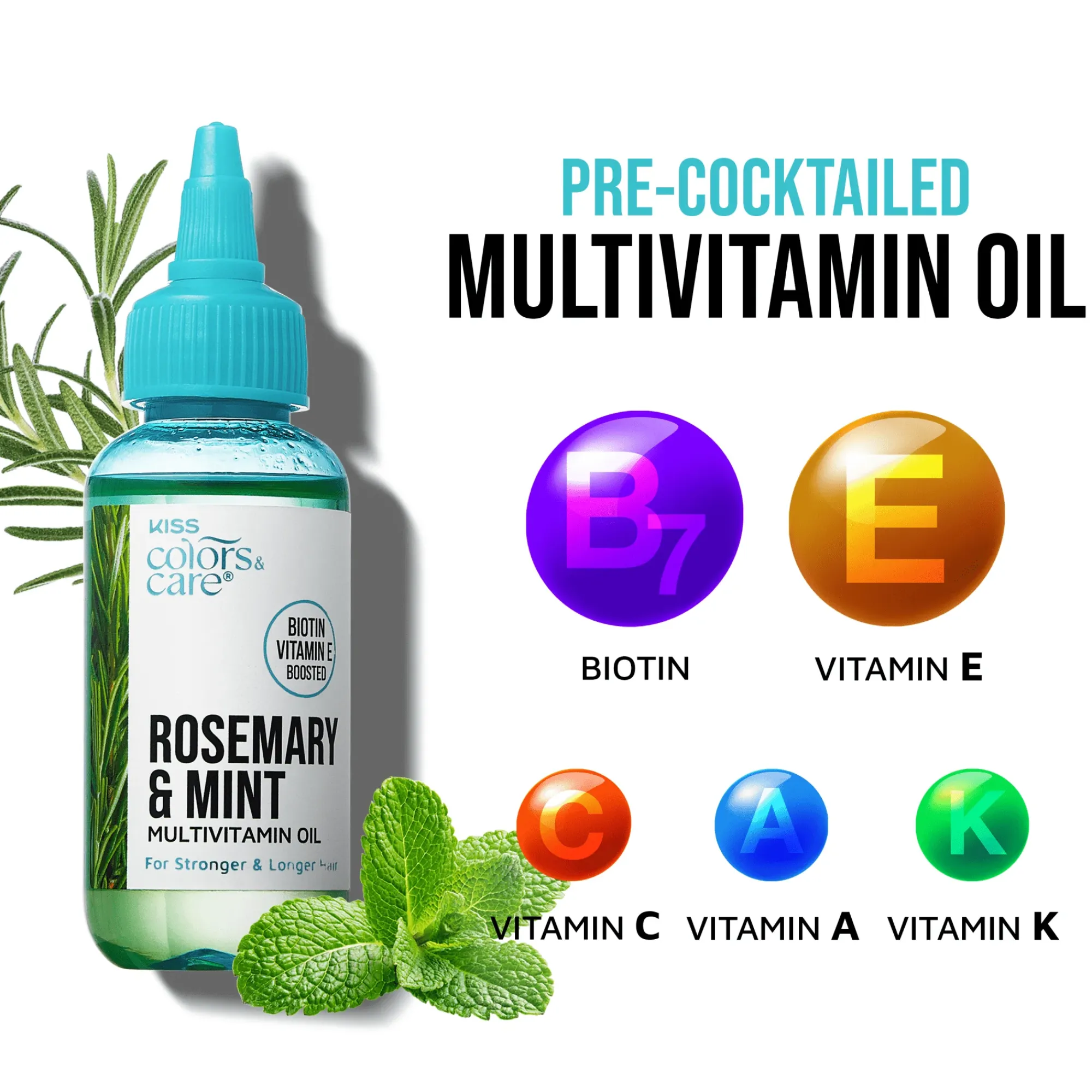 Hair Care>Kiss Colors and Care Rosemary & Mint Oil