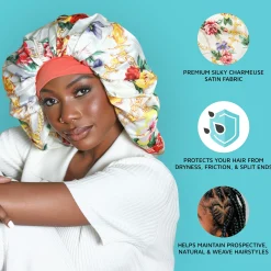 Accessories>Kiss Colors and Care Satin Bonnet Cap