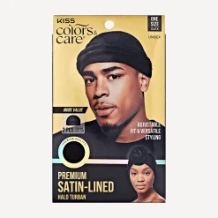 Men>Kiss Colors and Care Satin-Lined Halo Turban Set