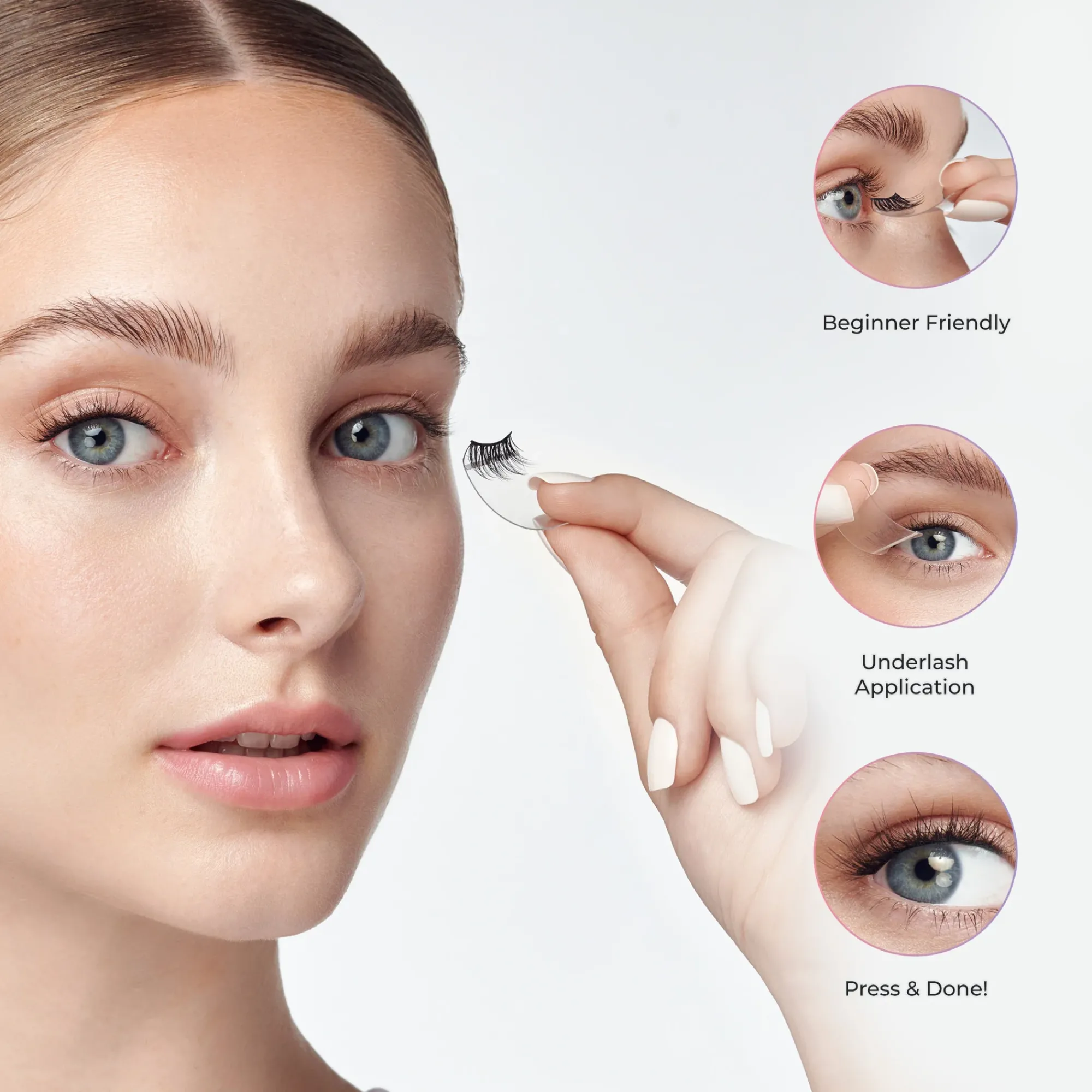 Easy Tab>Impress Sleek Natural | 1 Pair of Half Lash & 2 Clusters