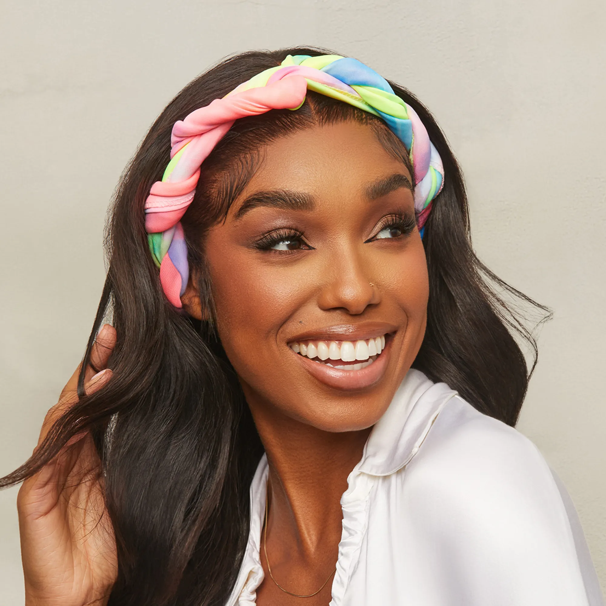 Accessories>Kiss Colors and Care Soft Satin Wrap Scarf