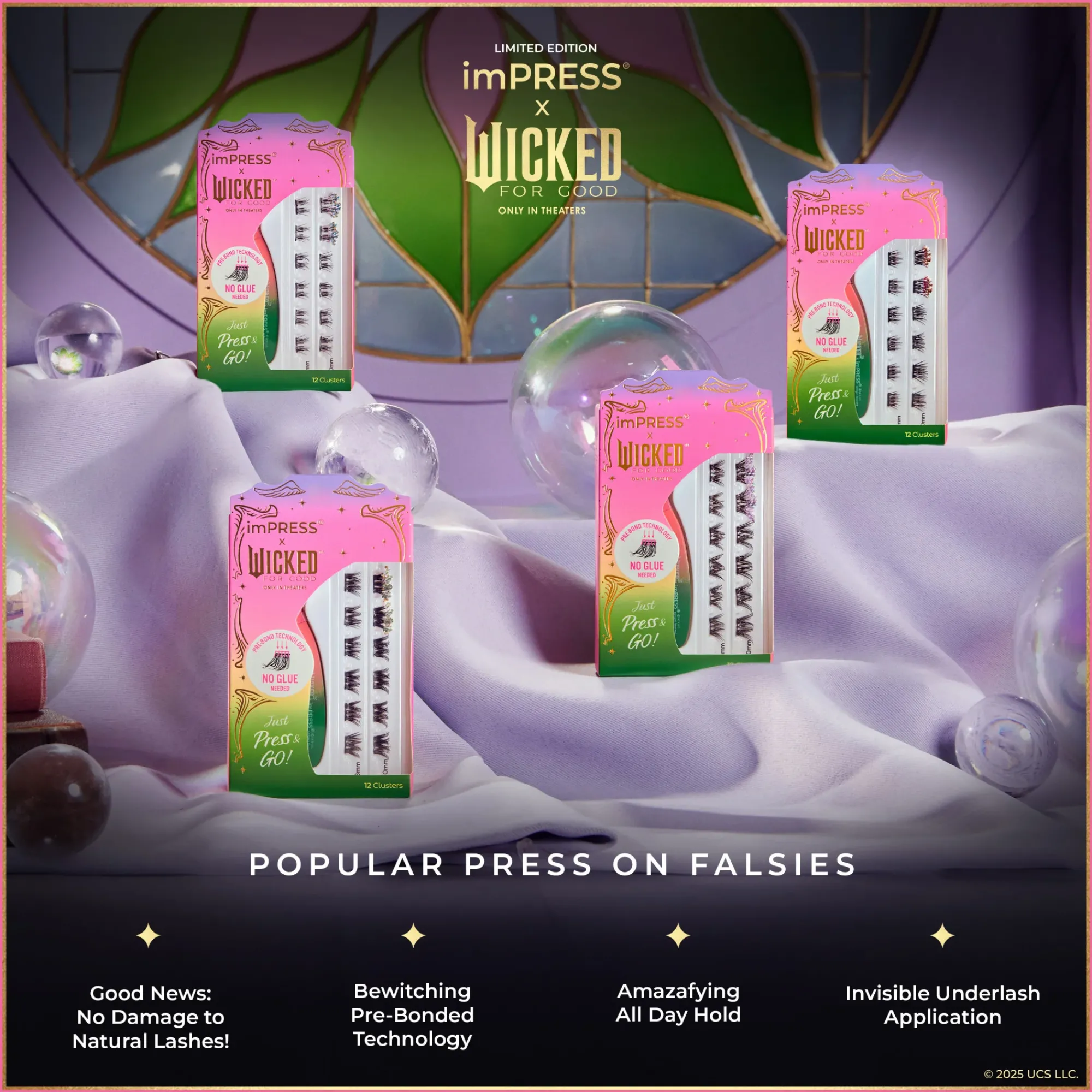 Impress X Wicked: For Good|Falsies>Impress Tap To Bubble | 12 Clusters