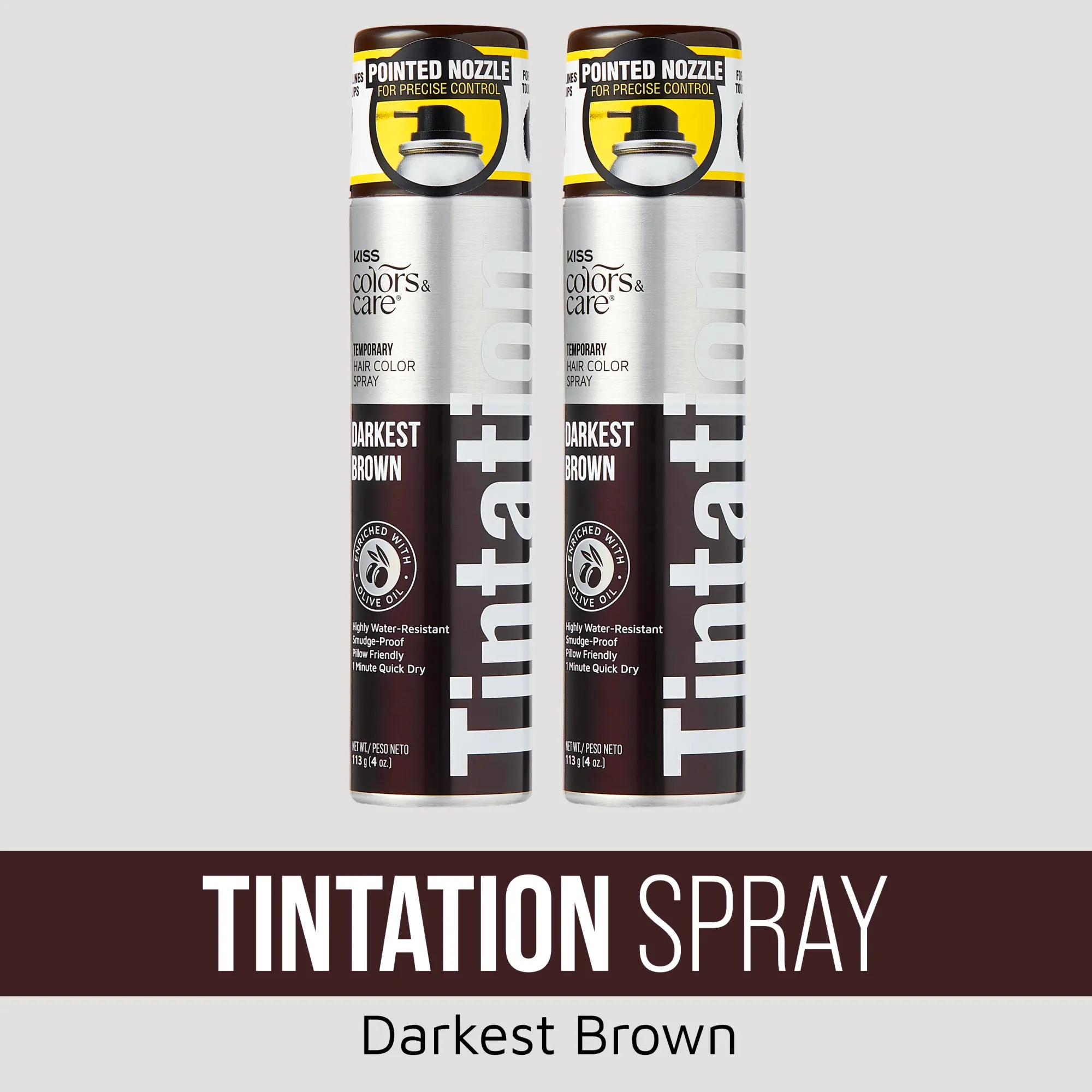 Bundles>Kiss Colors and Care Tintation Spray Darkest Brown Bundle