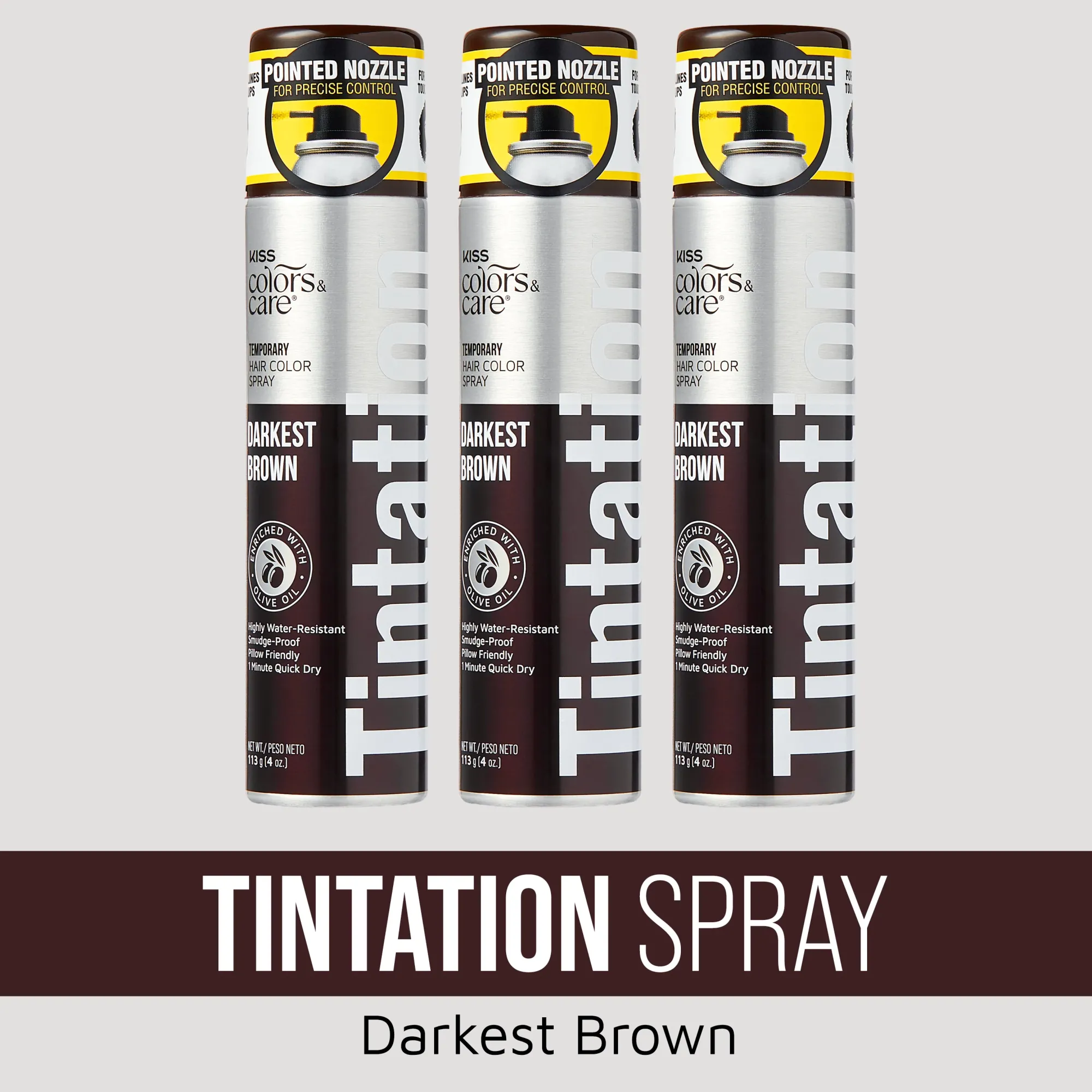 Bundles>Kiss Colors and Care Tintation Spray Darkest Brown Bundle