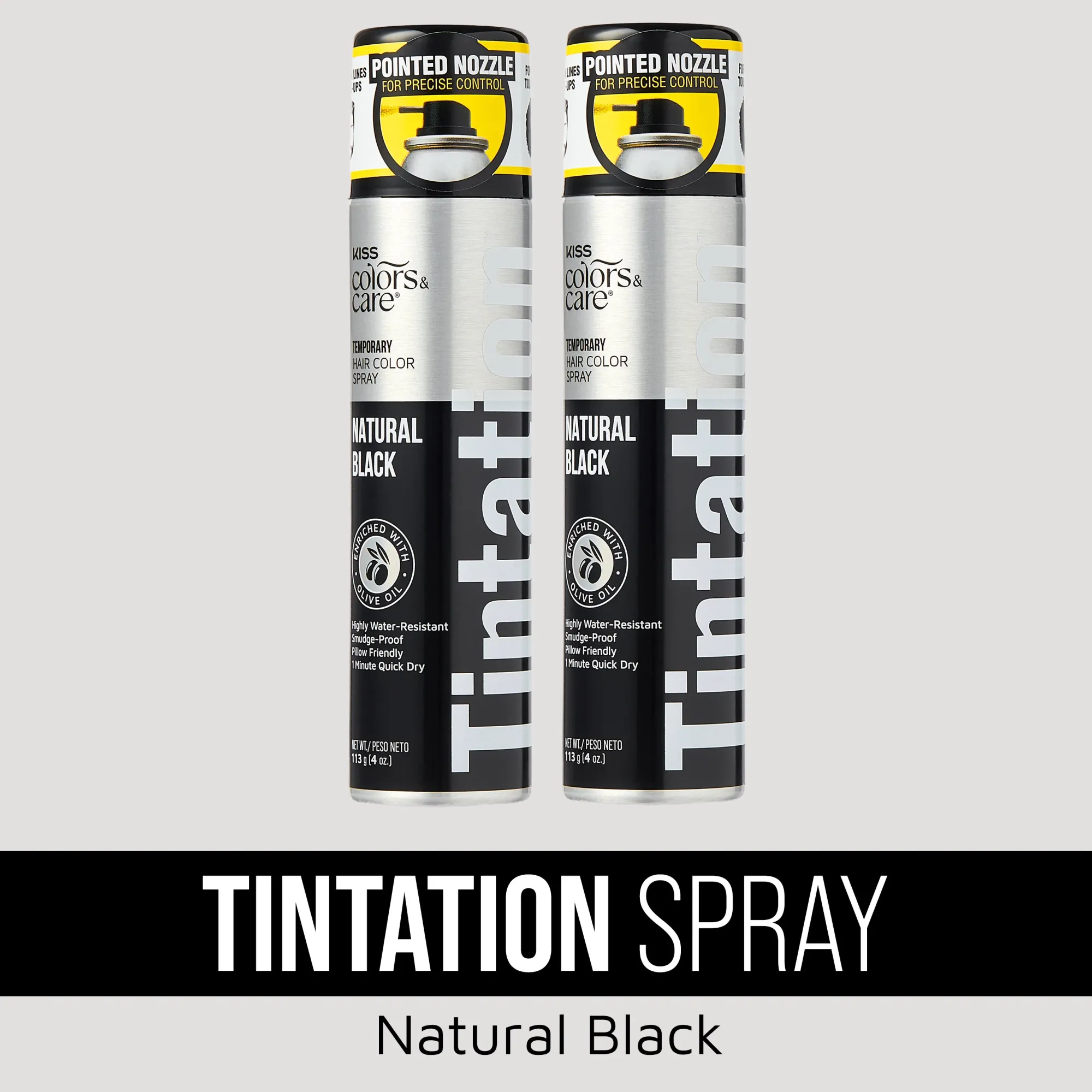 Bundles>Kiss Colors and Care Tintation Spray Natural Black Bundle